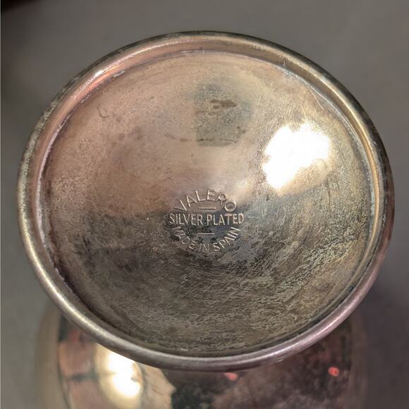 8 Vintage Silver Plated Twisted Vine Stem Champagne Coupe Goblets Valero Spain - Picture 8 of 8